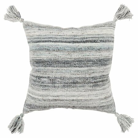 PALACEDESIGNS Boho Weave Indoor & Outdoor Throw Pillow Charcoal & Gray PA3108675